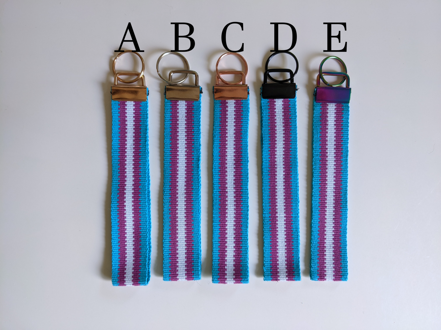 Handwoven Trans Pride Wristlet