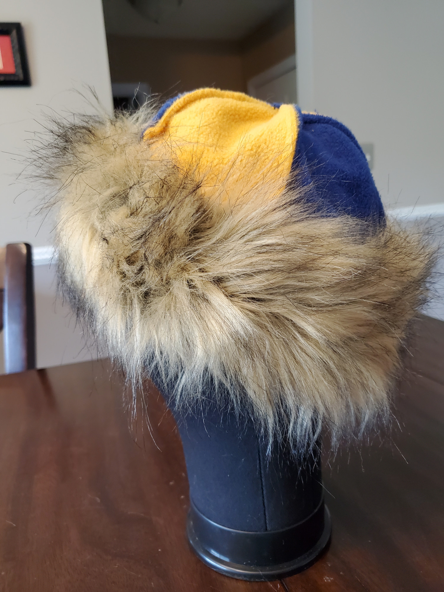 Viking Birka Hat Blue Gold Polar Fleece M