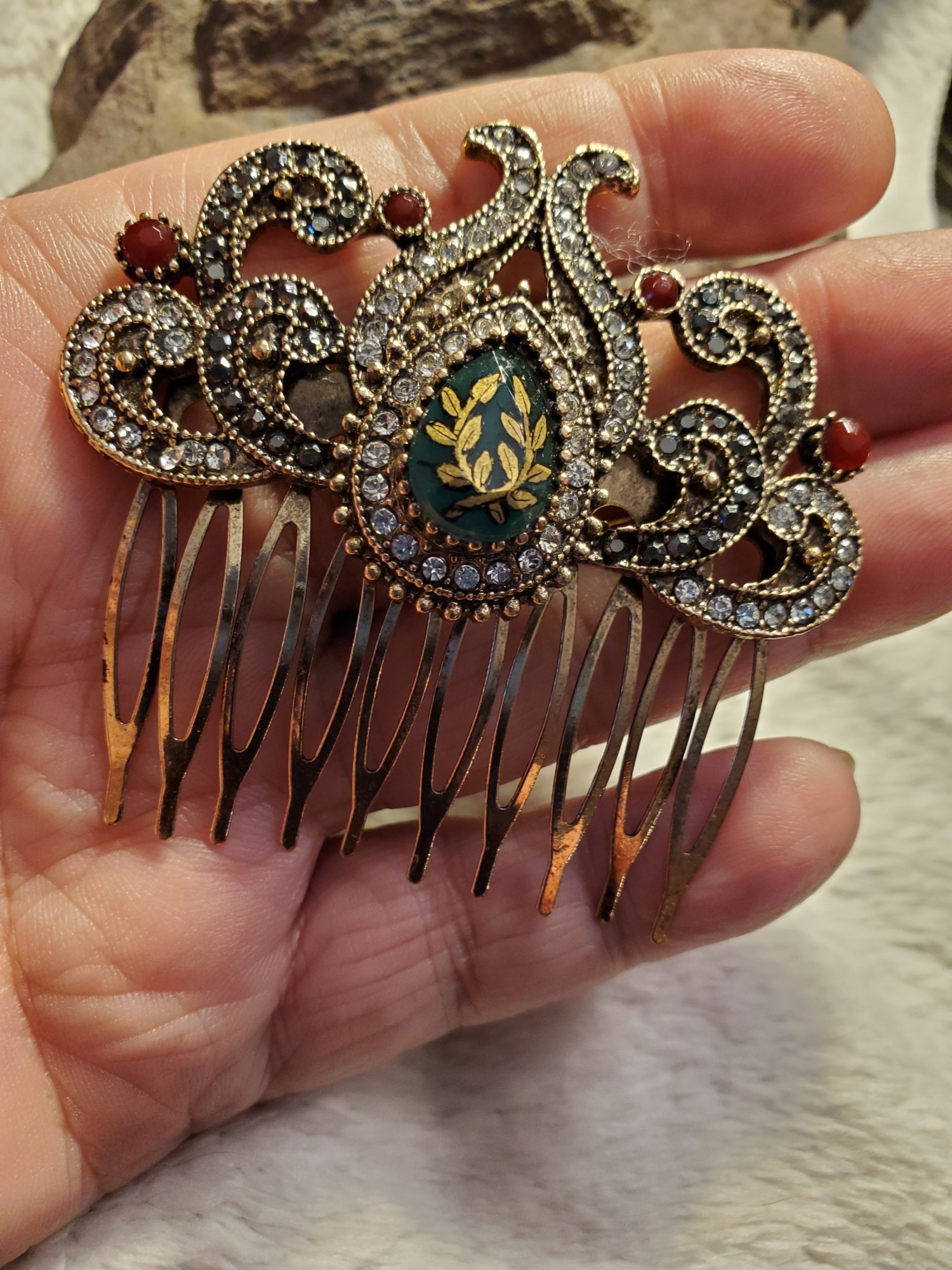 Laurel Green Hair Ornament