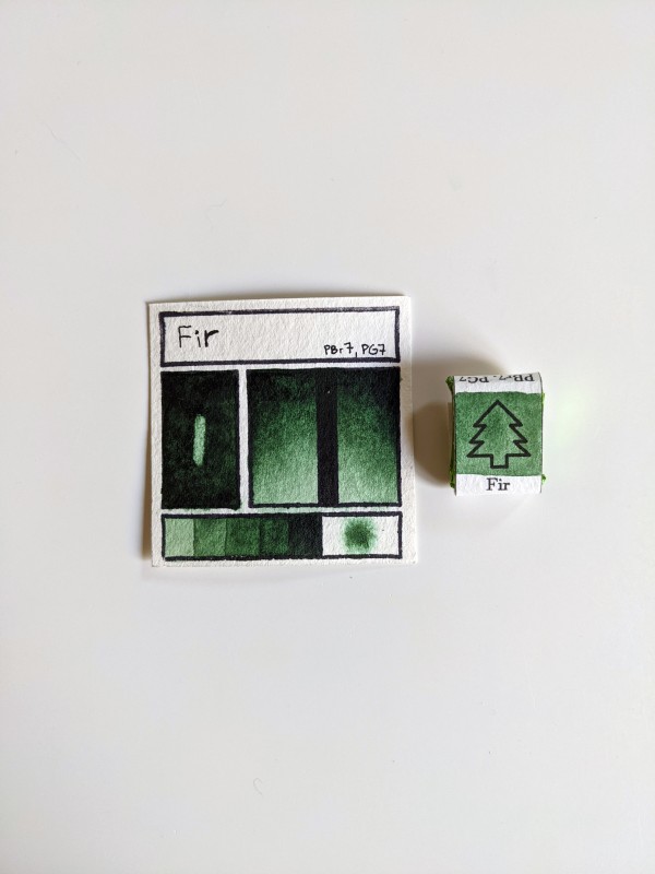 Fir | Handmade Watercolors | Vegan