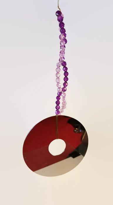 Computer hard drive platter suncatcher