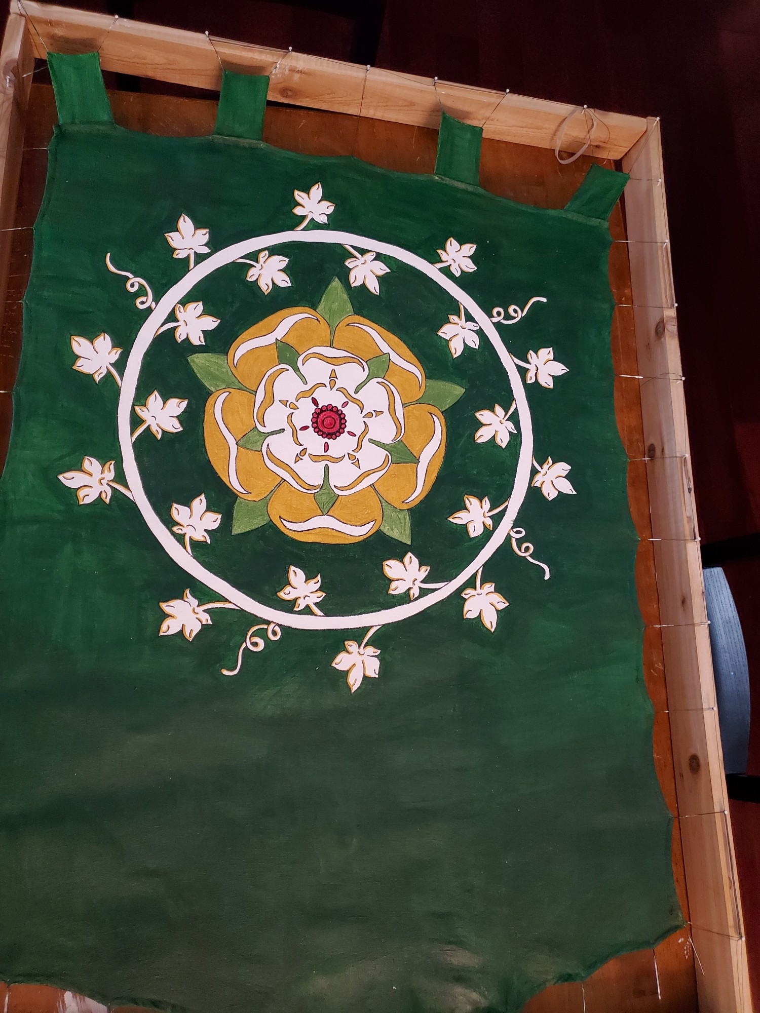 Custom Hand-Painted Linen Banner- Rectangle- Single Sided