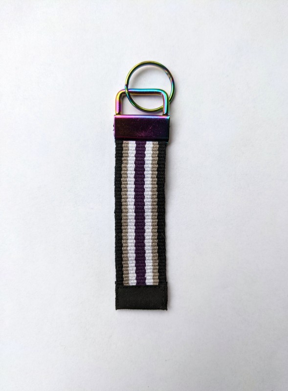 Handwoven Asexual Pride Keychains
