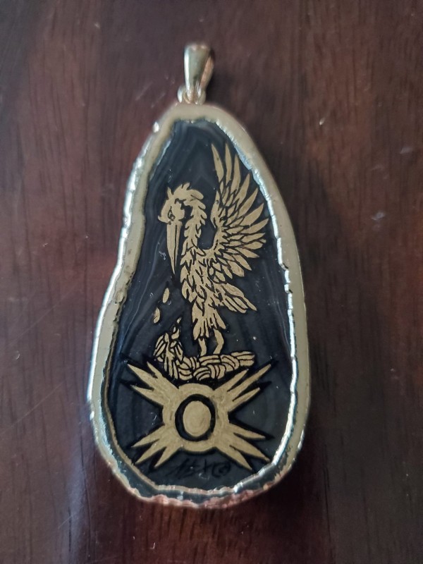 Sith Pelican Agate in 14k gold