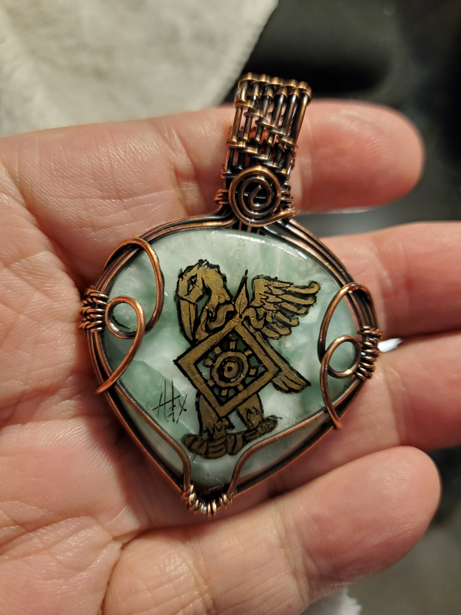 Pelican Mark Larimar Pendant