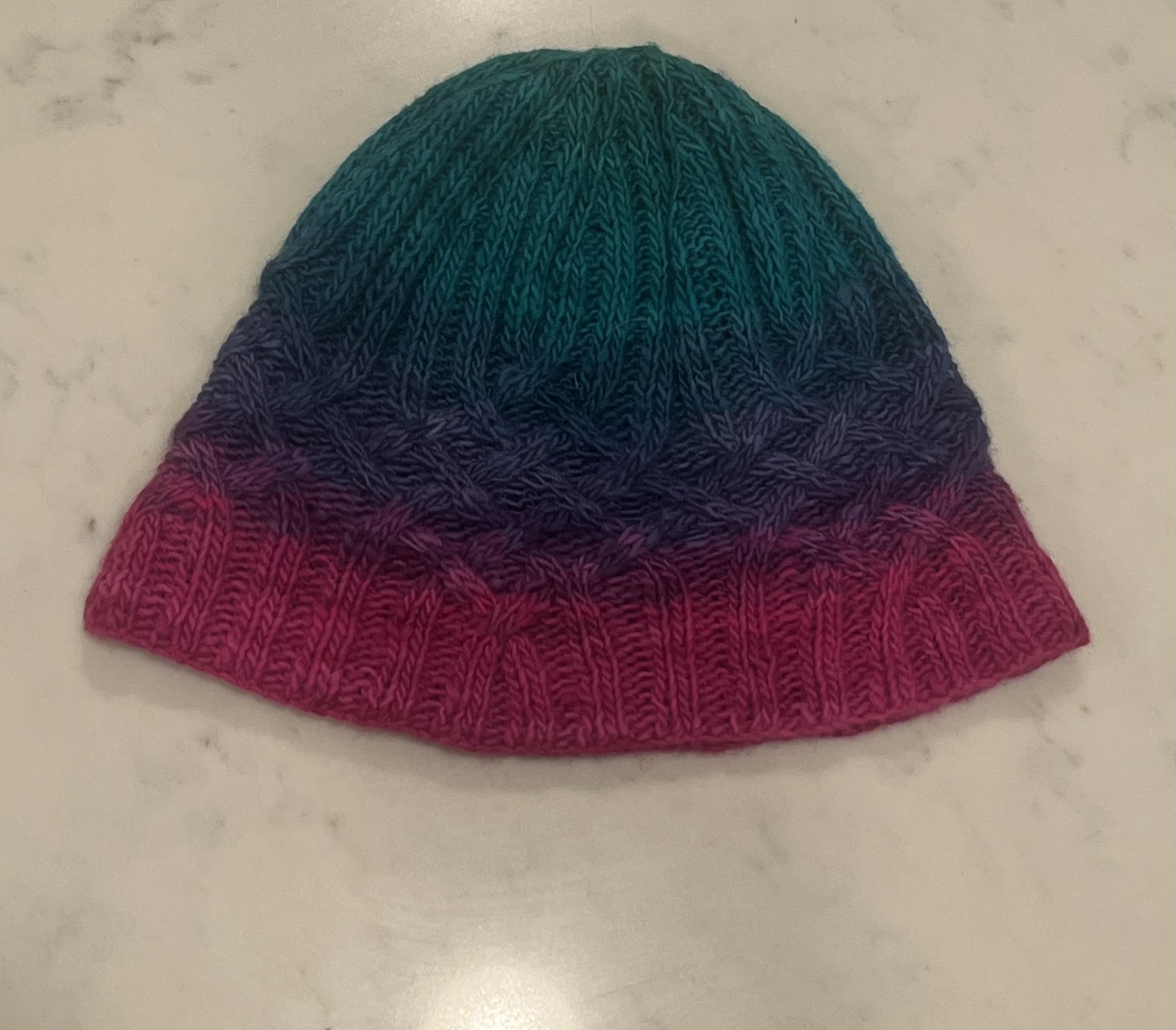 Cable knit hat