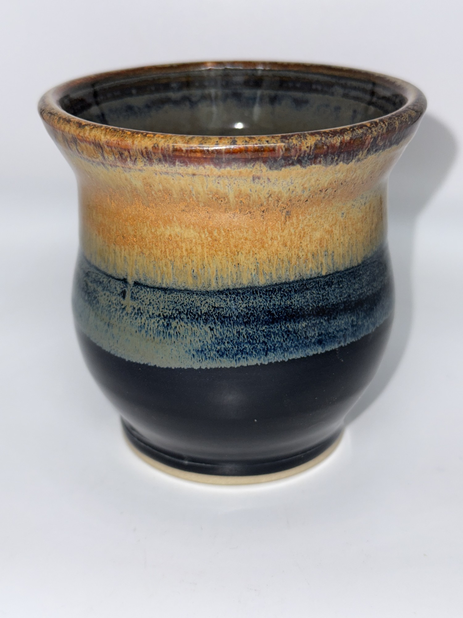 Brown and Black Cup with Blue Phase