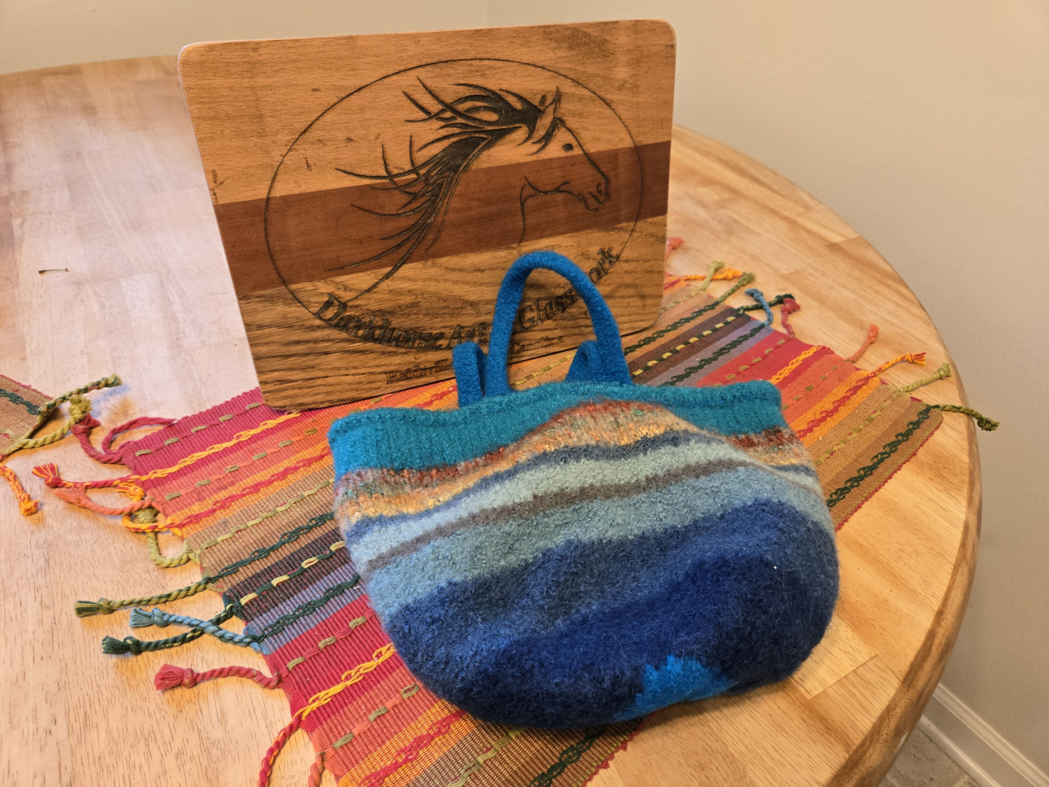 Small Woven and Felted Handbag