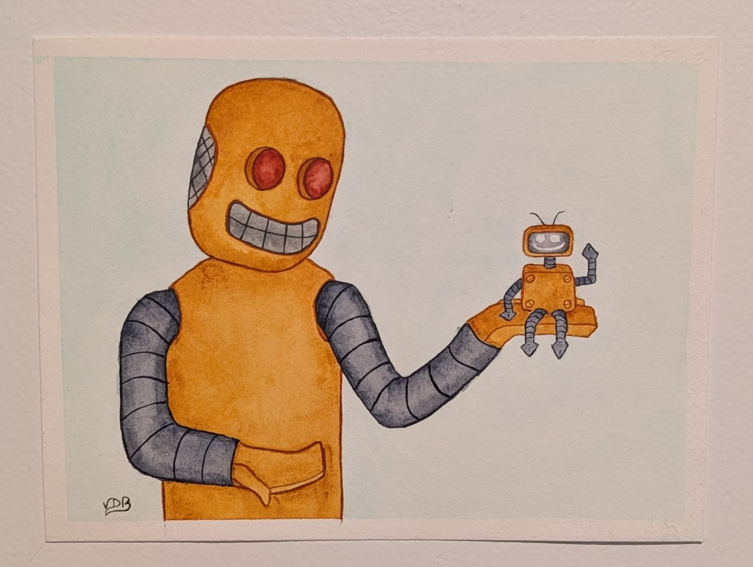 "BIG-B and LIT-L-10" Watercolor Painting