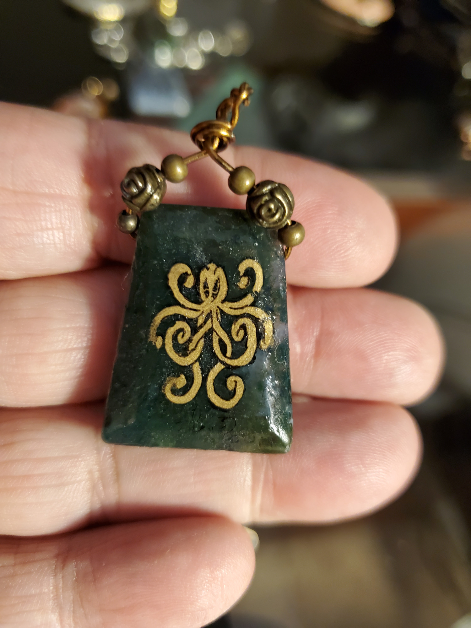 Octopus Dragonsblood Pendant