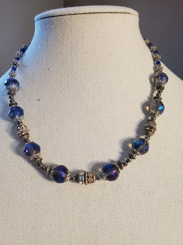 Purple Flash Glass Necklace