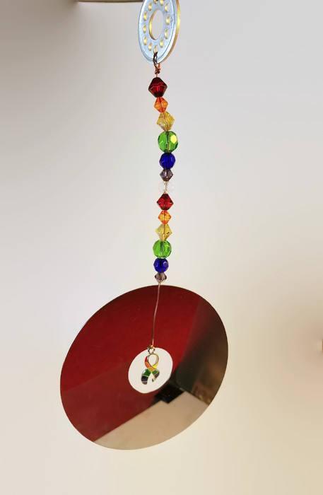 Pride computer hard drive platter suncatcher