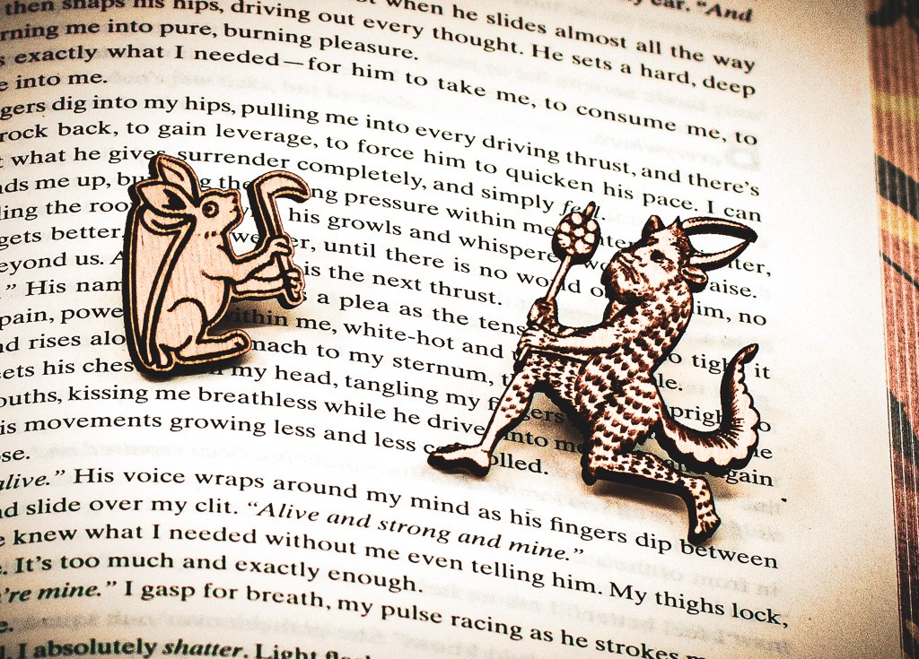 The Chronicler’s Duo: A Medieval ‘Bestiary & Bizarre’ Pin Set