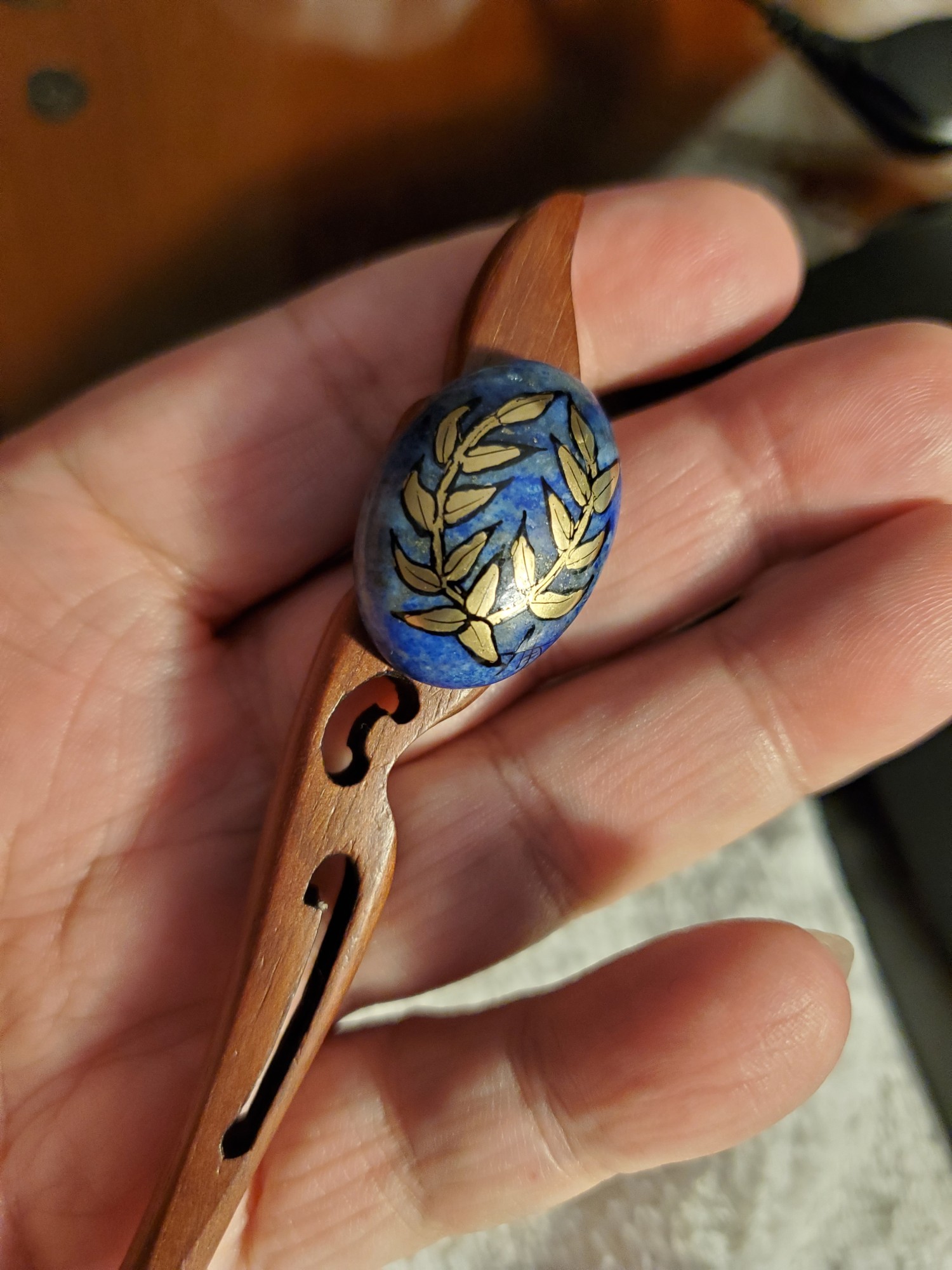 Laurel Teak Hair Stick