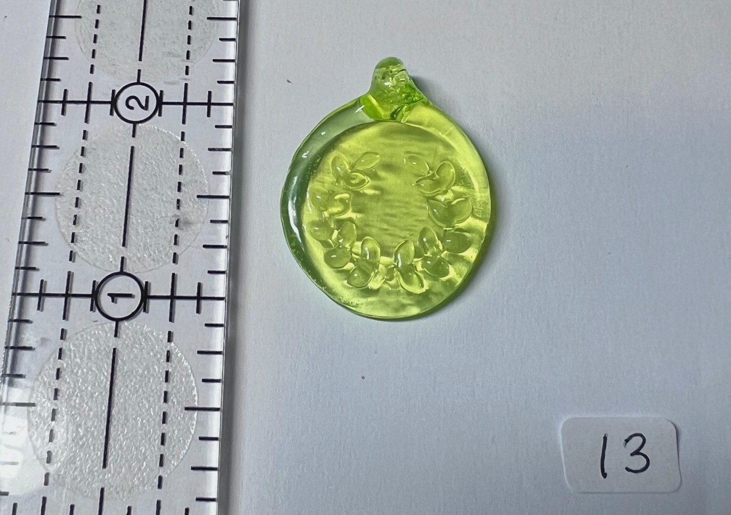 Uranium Glass Laurel Pendant