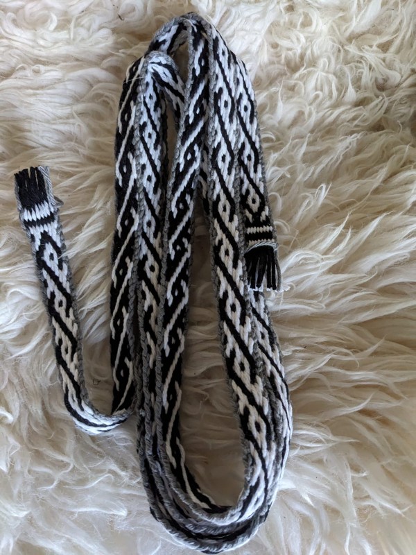 Black and White Inkle Band