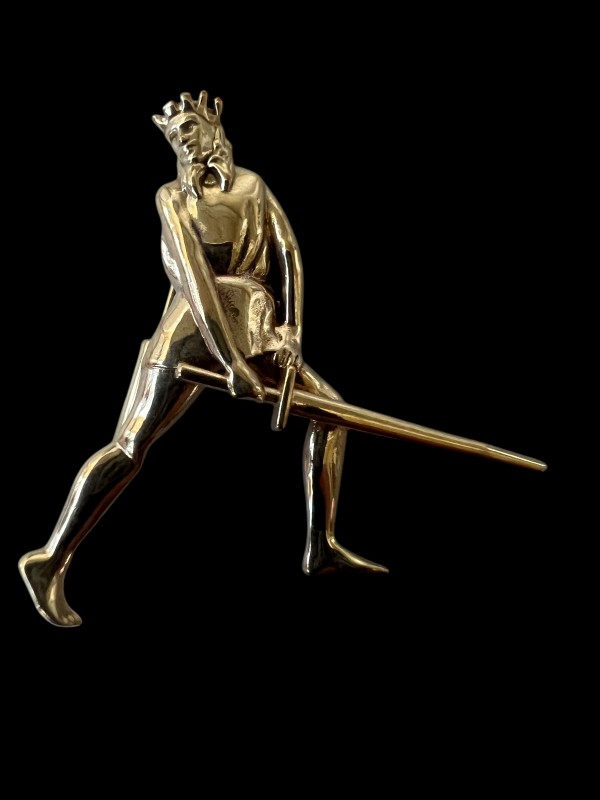 Fiore dei Liberi Segno - Porta di Ferro Sword in One Hand - Italian Swordmaster - 15th century - Medieval-Style Pin (Fechtbuch)