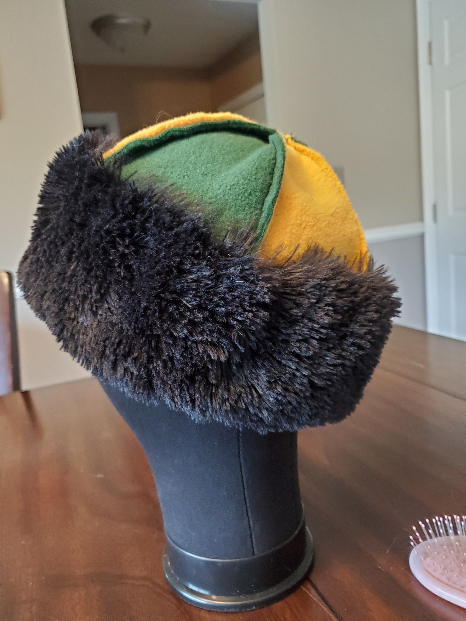 Viking Birka Hat Green Gold Polar Fleece L