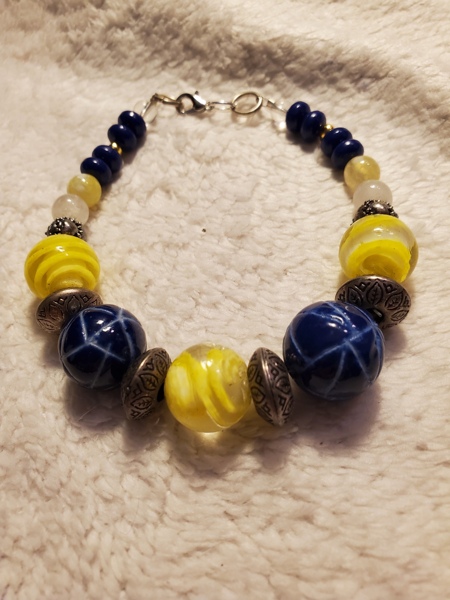 Minion Lamp Work Bracelet