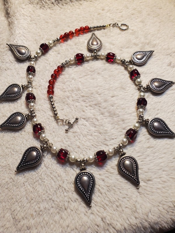 Persian Style Red Statement Necklace