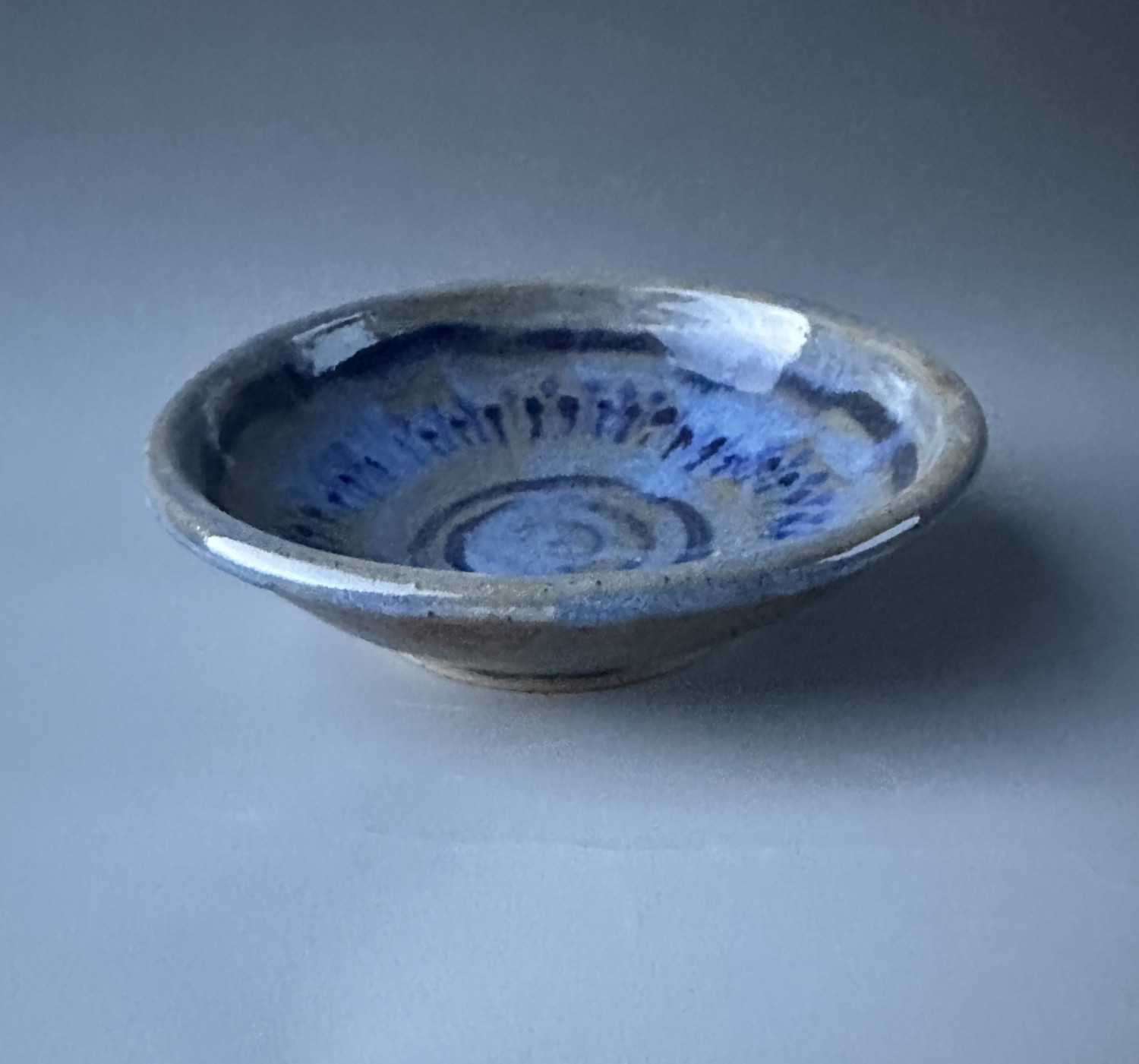 Blue serving bowl