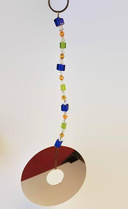 Computer hard drive platter suncatcher