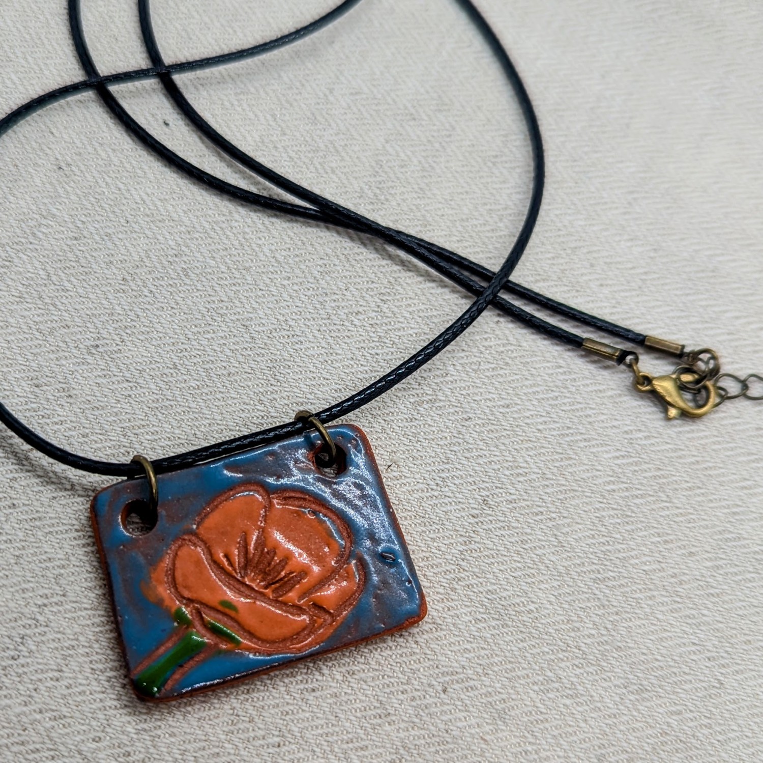 California Poppy Pendant