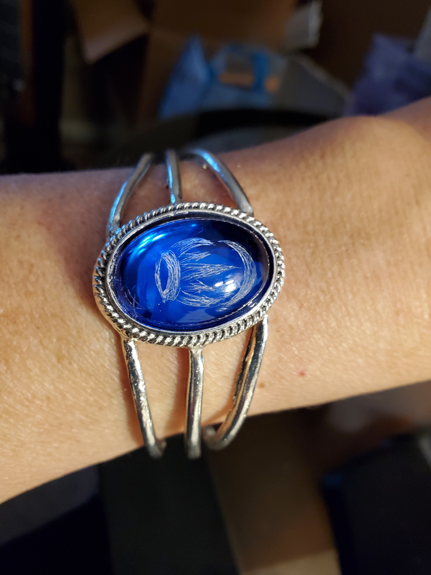 Silver Crescent Bracelet Cuff