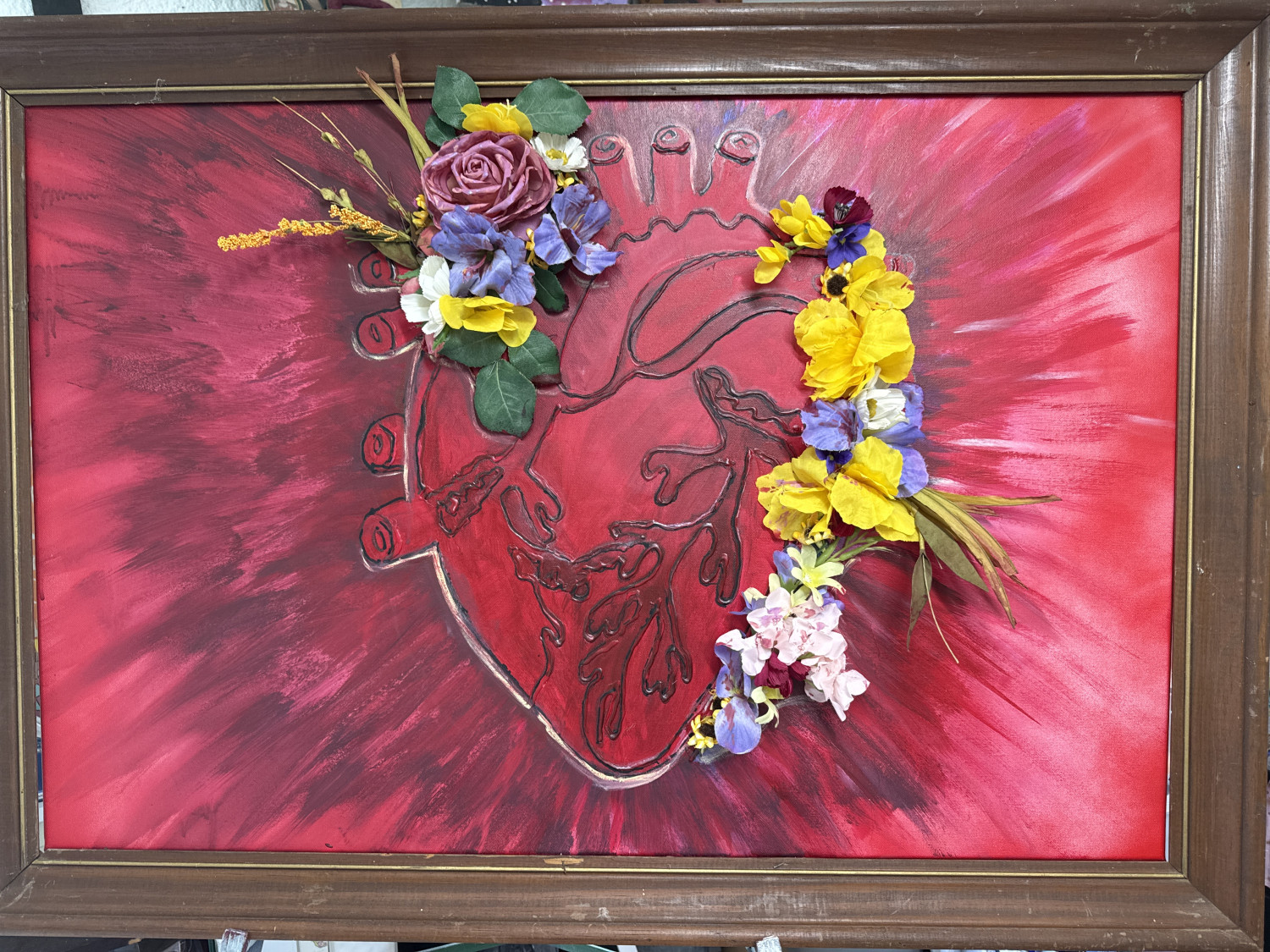 Bursting Floral Heart