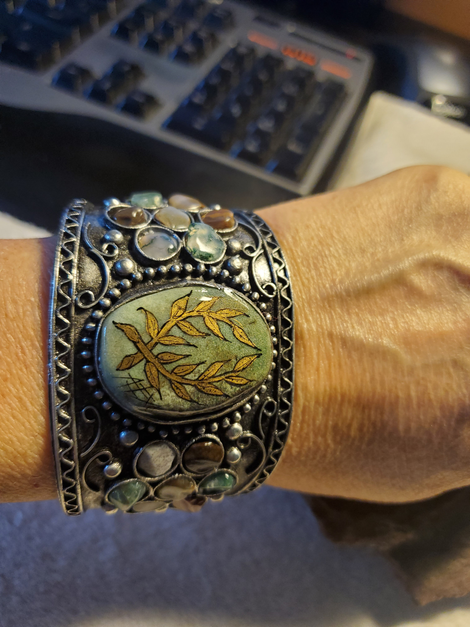 Laurel Aventurine Cuff Bracelet