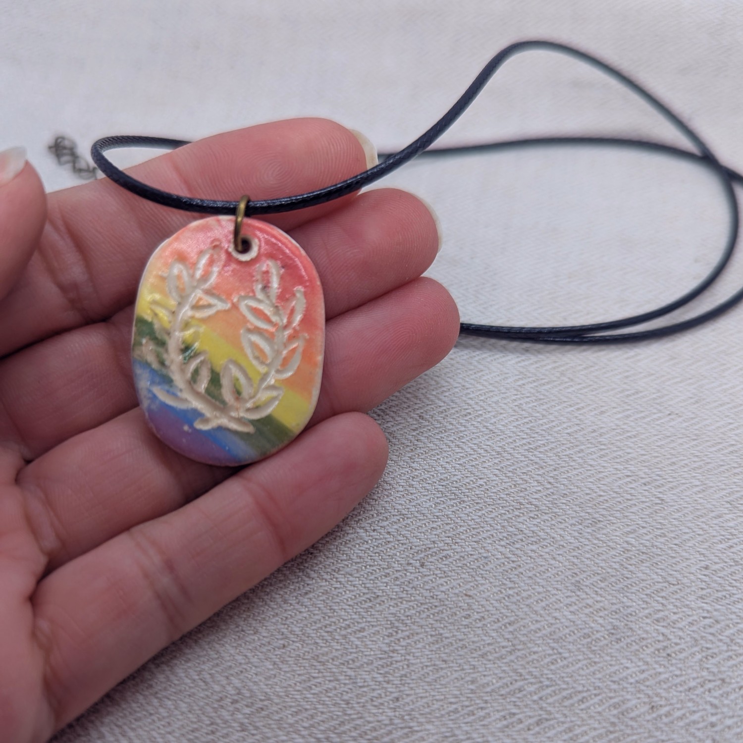 Rainbow Laurel Pendant