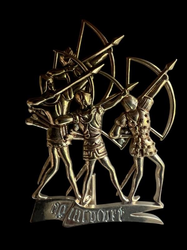 Archer Group - Battle of Agincourt - Hundred Years War - Brooch - Pin - Medieval