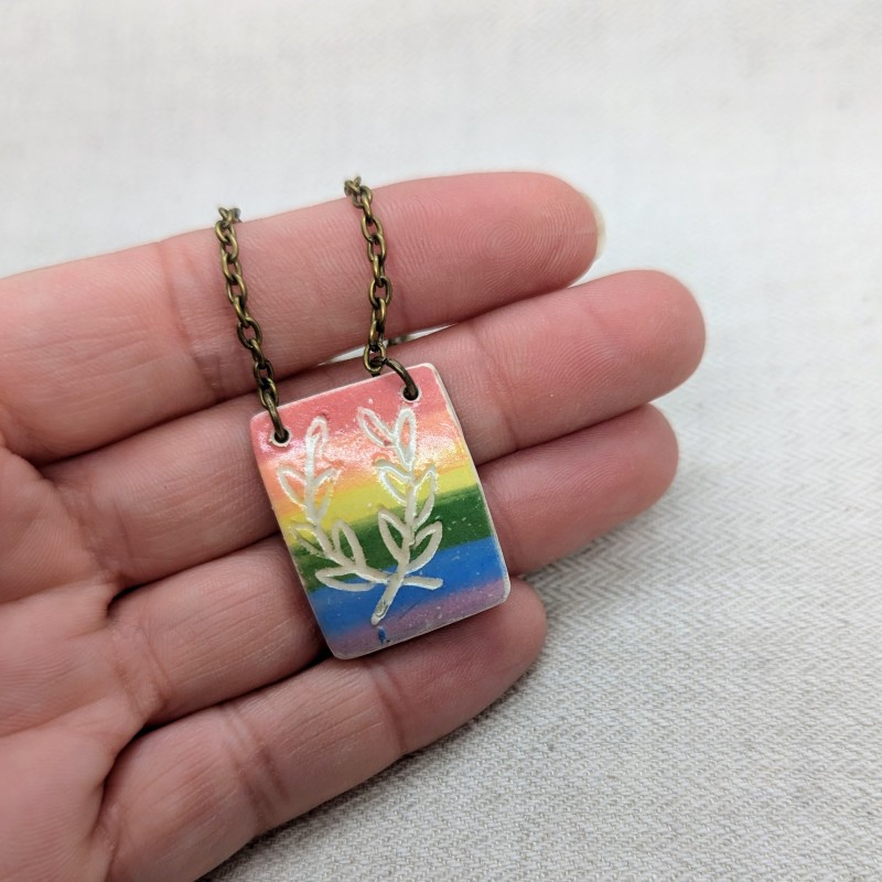 Rainbow Laurel Pendant