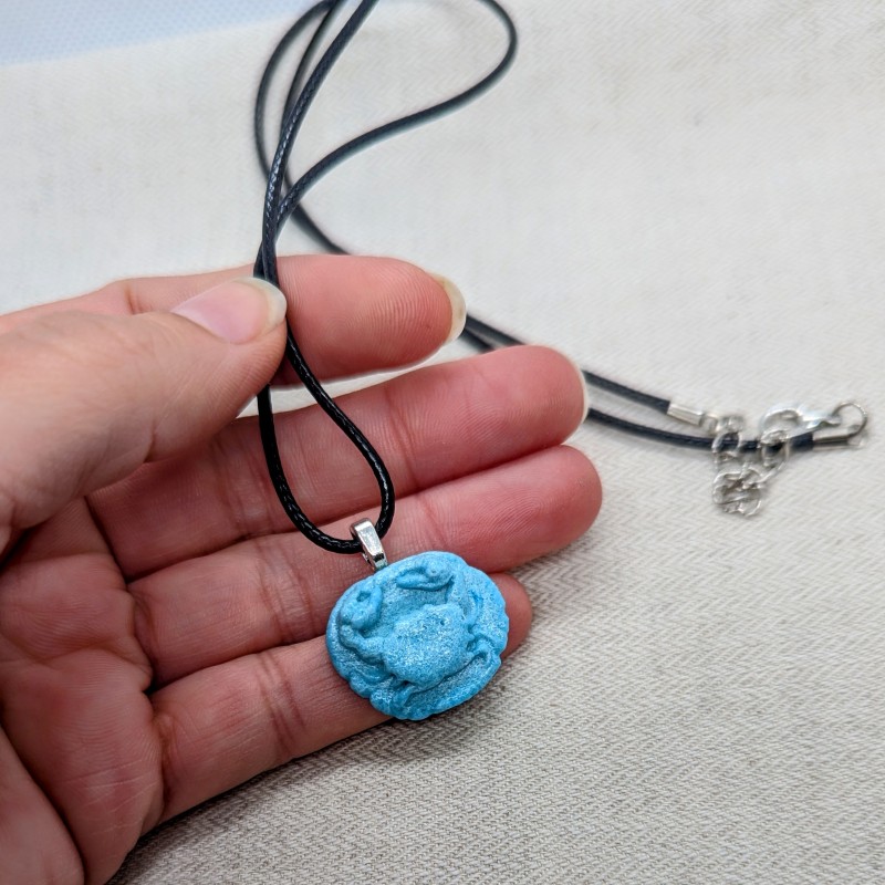 Faience Crab Pendant