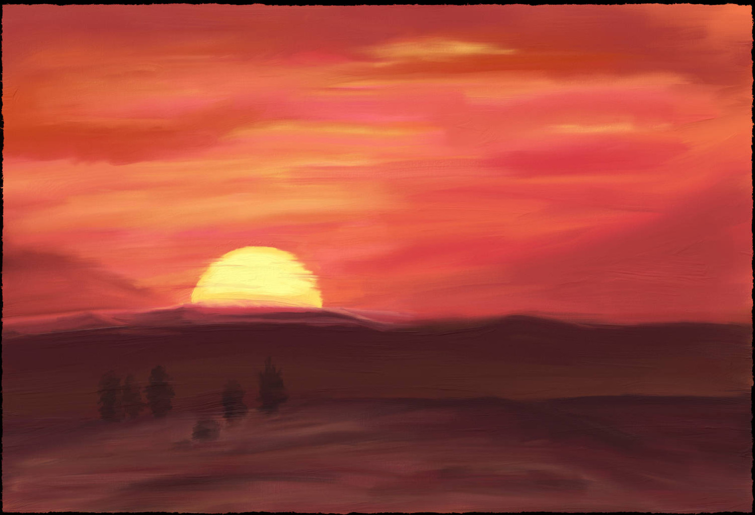 Palouse Sunset Digital Print