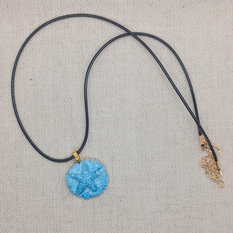 Faience Starfish Pendant