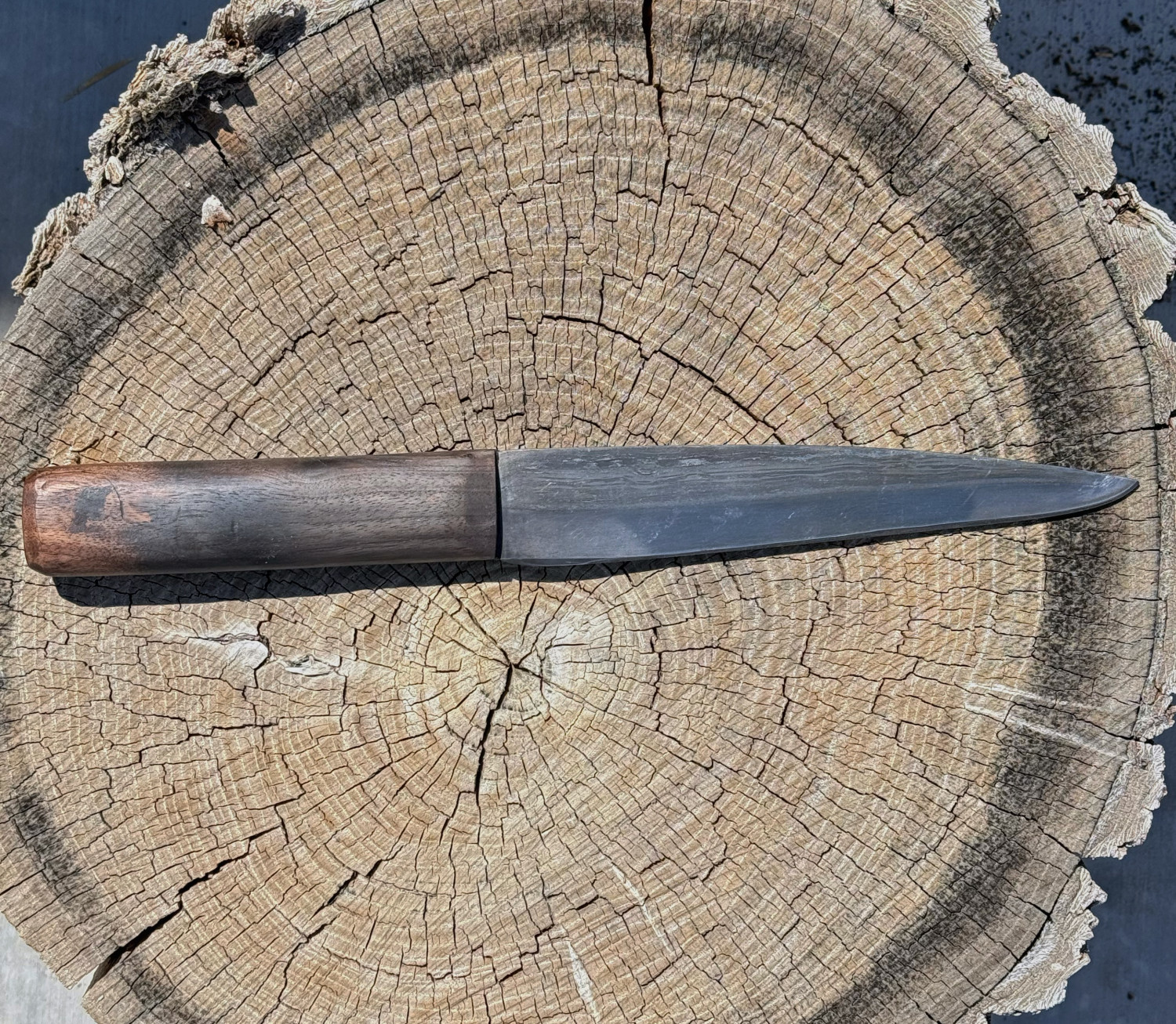 Anglo-Scandinavian Working Knife, Hand-Forged, 1084 and Wrought Iron