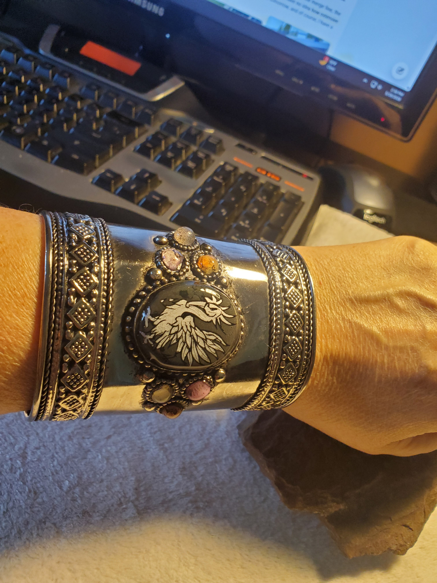 Pelican Dragonsblood Cuff Bracelet