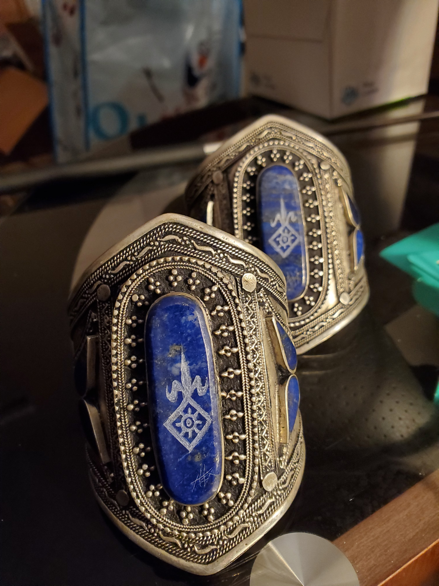 Order of the Mark Lapis Lazuli Cuff Bracelet Set