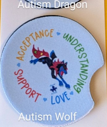 Autism Acceptance Car Coasters - Various Designs