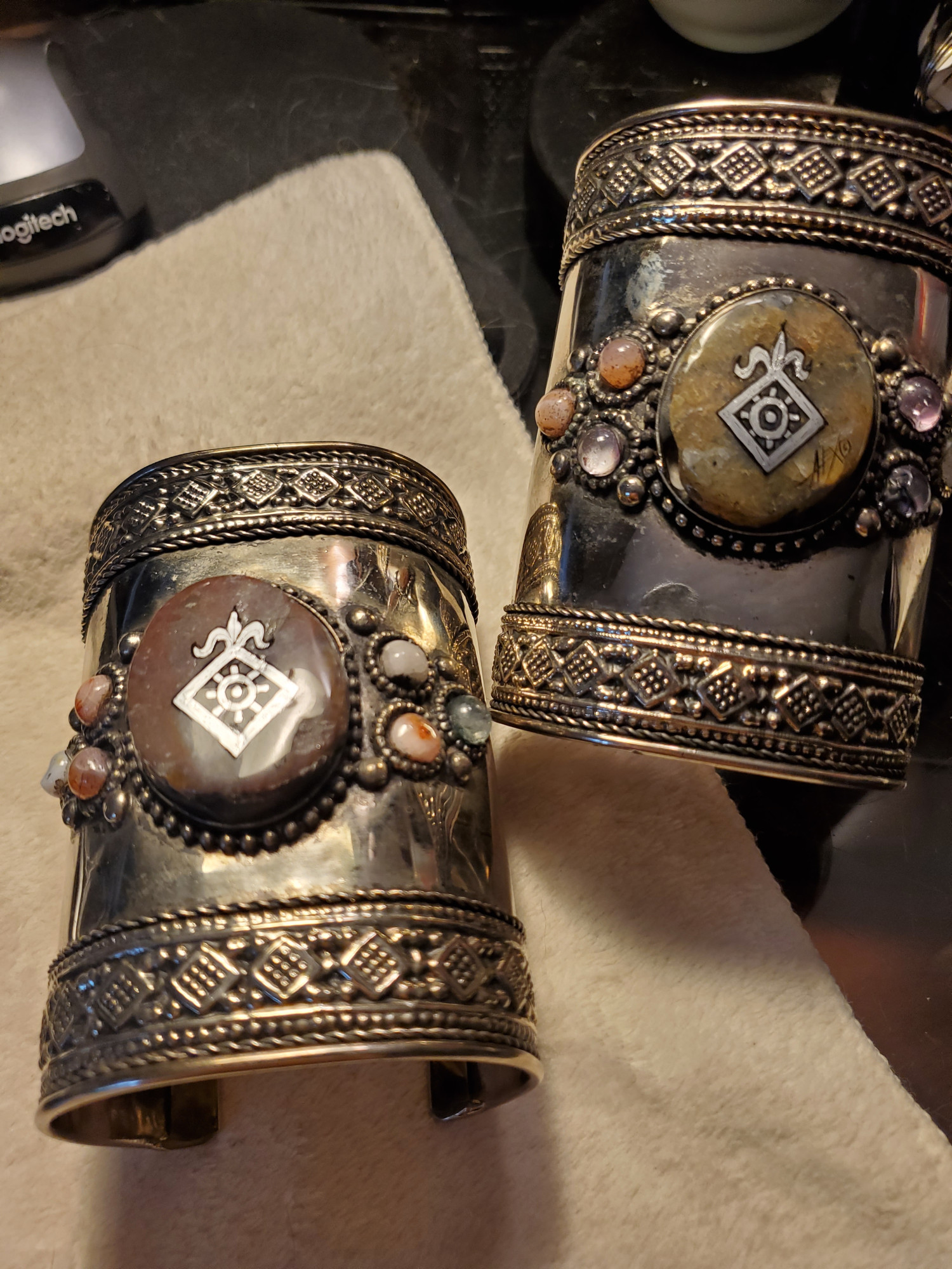 Order of the Mark Cuff Bracelet Set Jasper