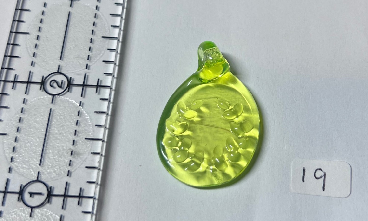 Uranium Glass Laurel Pendant