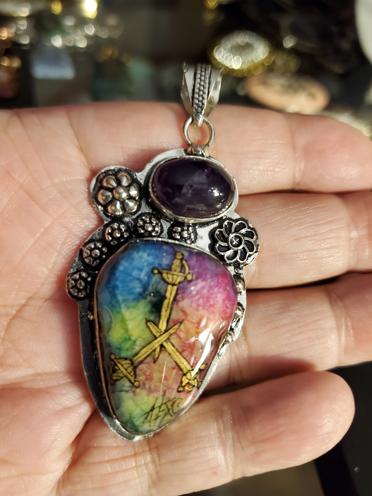 MoD Solar Quartz Amethyst Pendant