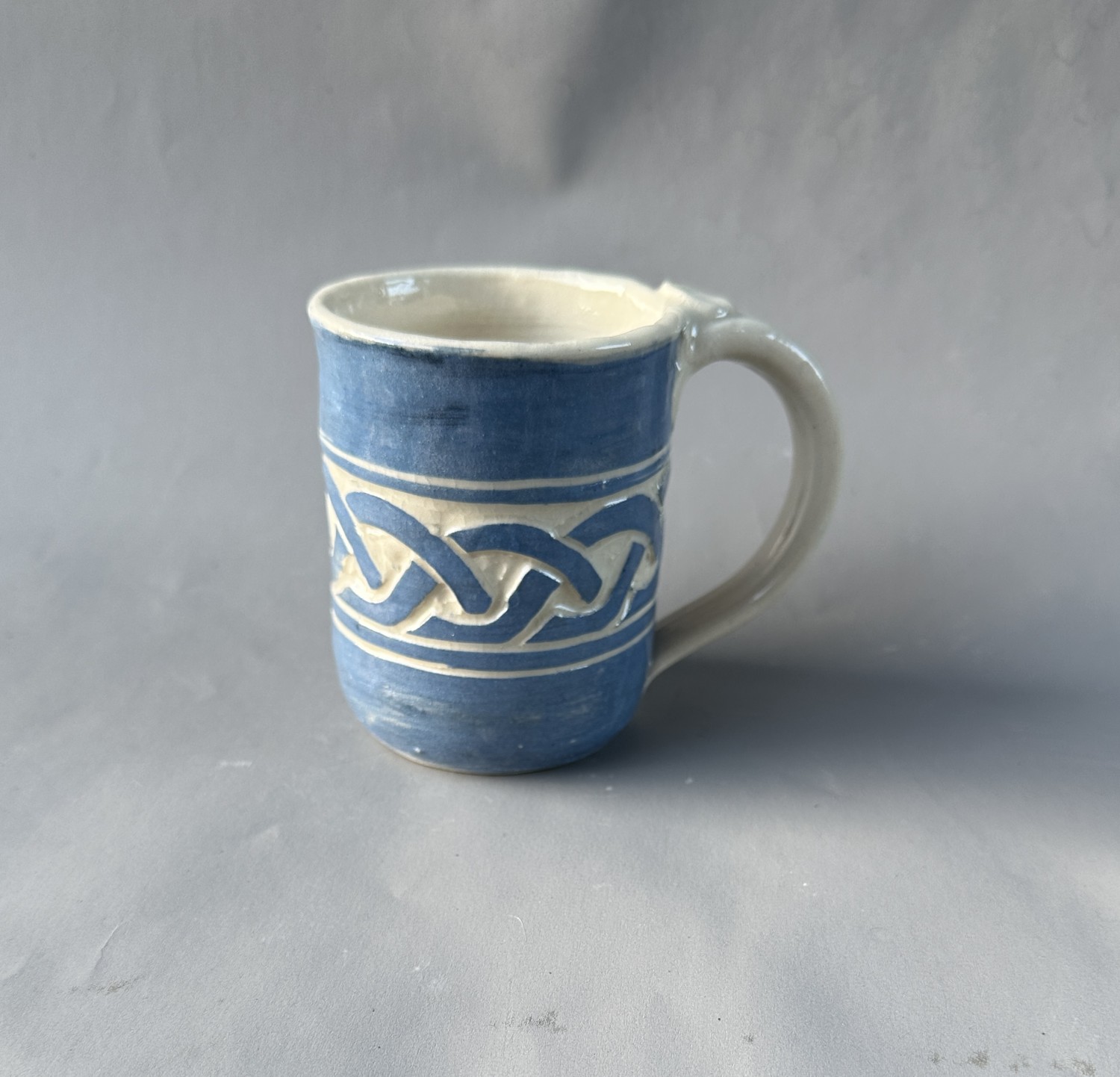 Blue Celtic Knotwork Mug