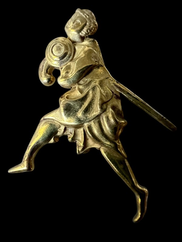 I.33 Priest - Sword and Buckler - Brooch - Pin - Medieval