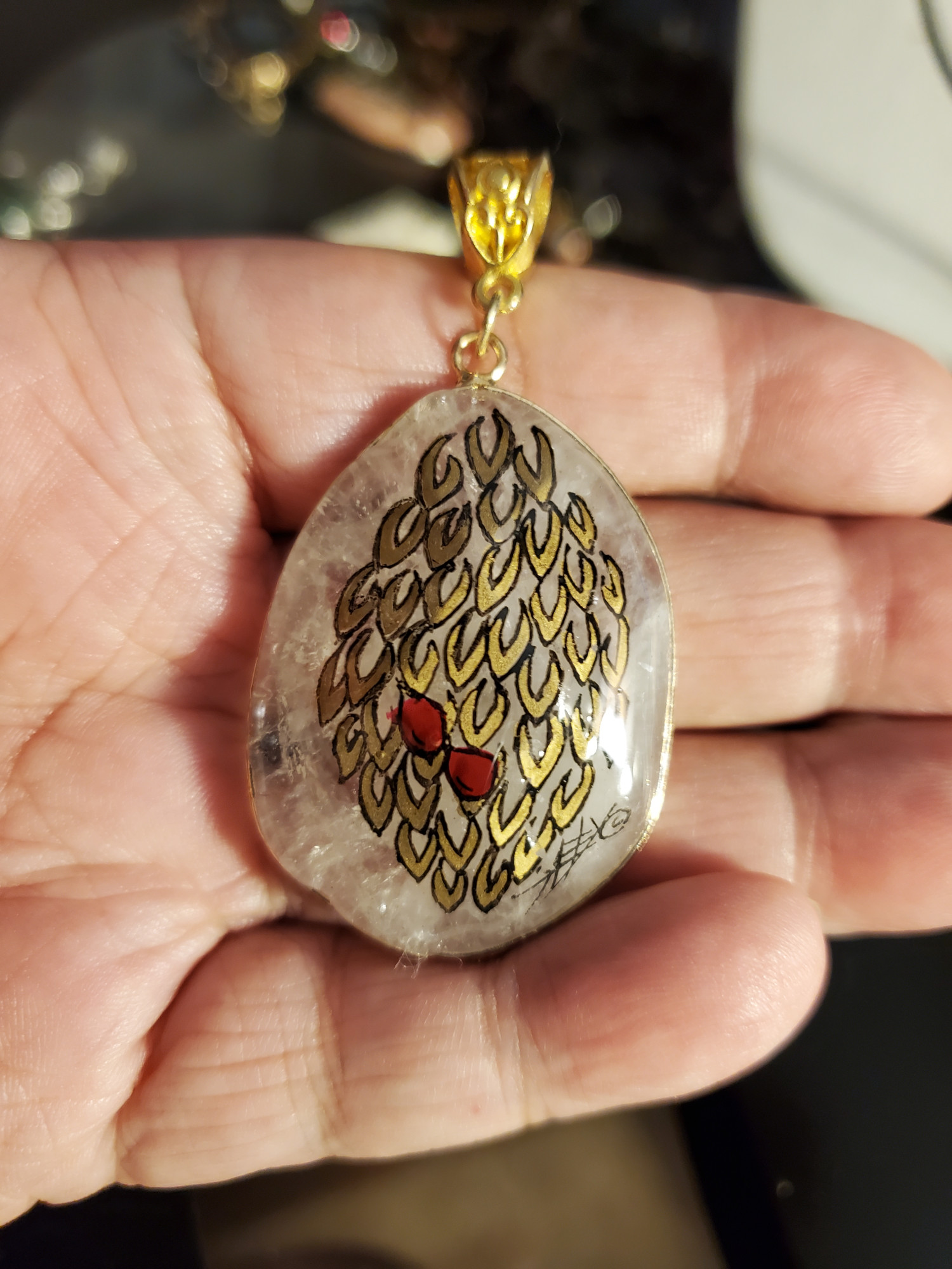 Stealth Pelican Rock Crystal Pendant