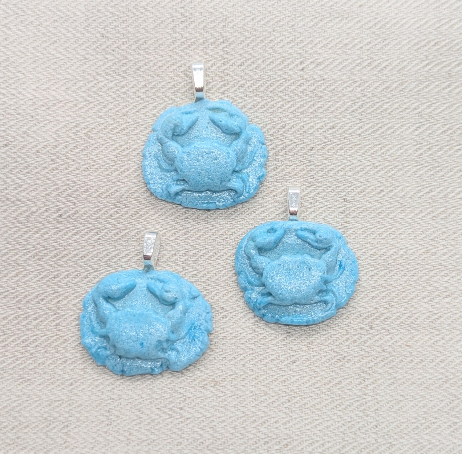 Faience Crab Pendant