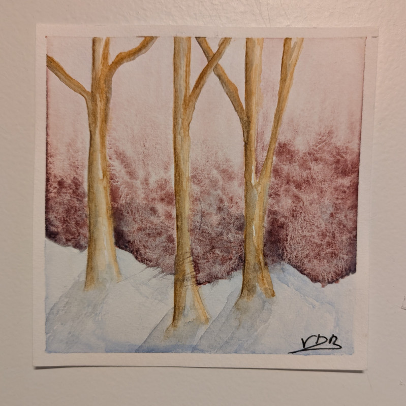"Small Trees" Watercolor Painting