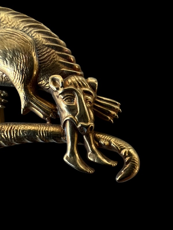 Medieval Style Crocodile - 14th century - Medieval-Style Pin - Bestiary