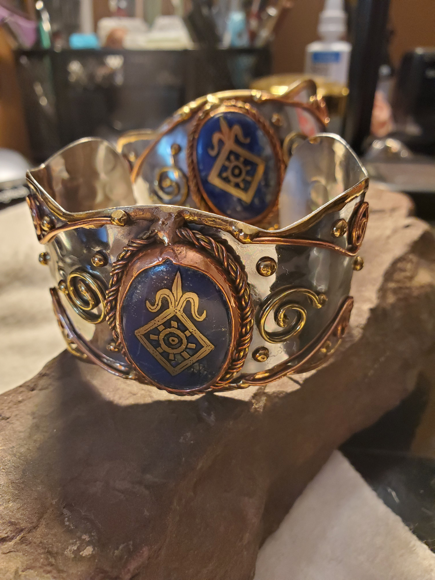 Order of the Mark Lapis Lazuli Cuff Bracelet Set